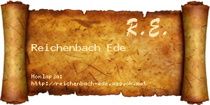 Reichenbach Ede névjegykártya